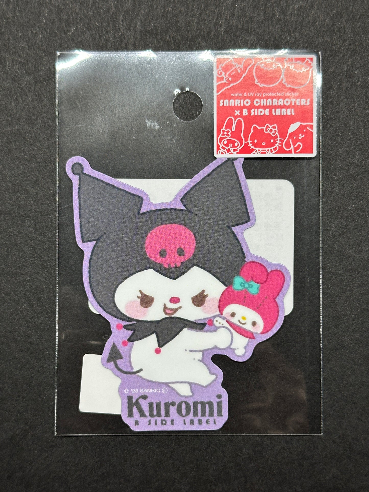 Sanrio Characters - Kuromi with My Melody Doll - B-Side Label Collab Sticker