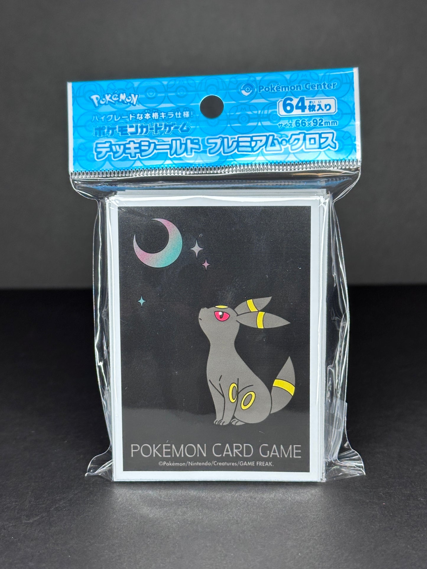 Pokémon Center - Pokémon Card Game Deck Shield Premium Gloss - Moonlight and Umbreon (White)