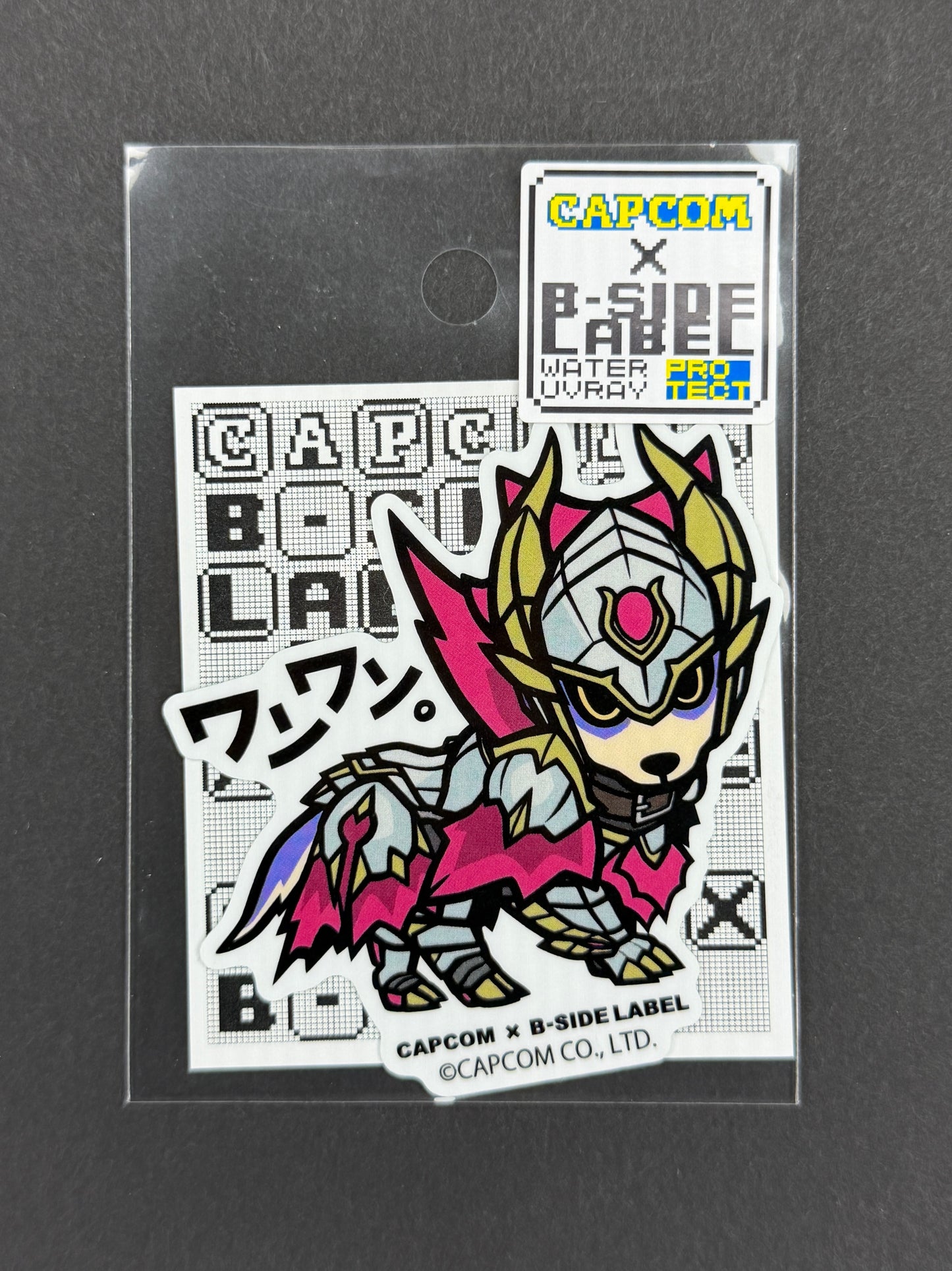 B-SIDE LABEL Collab Sticker - Capcom - Monster Hunter - Canyne Malzeno Palamute
