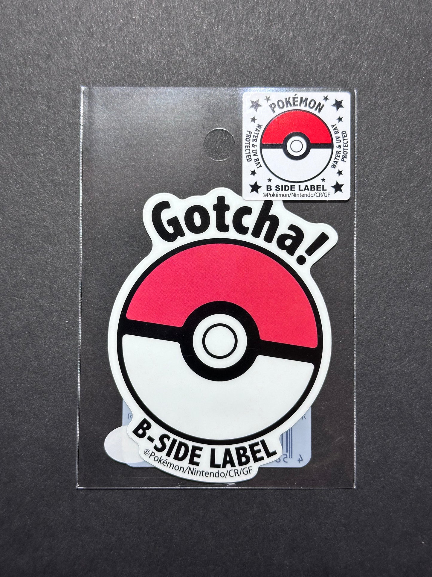 Pokémon - Pokeball “Gotcha!” - B-Side Label Collab Sticker