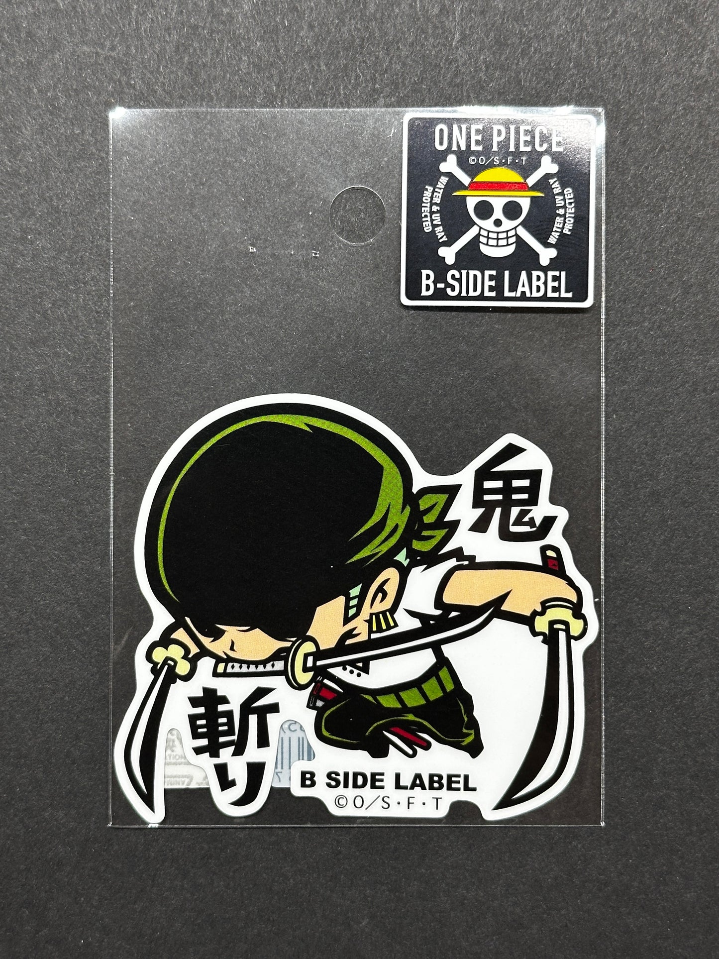 One Piece - Roronoa Zoro (Romance Dawn - 3 Sword Style) - B-Side Label Collab Sticker