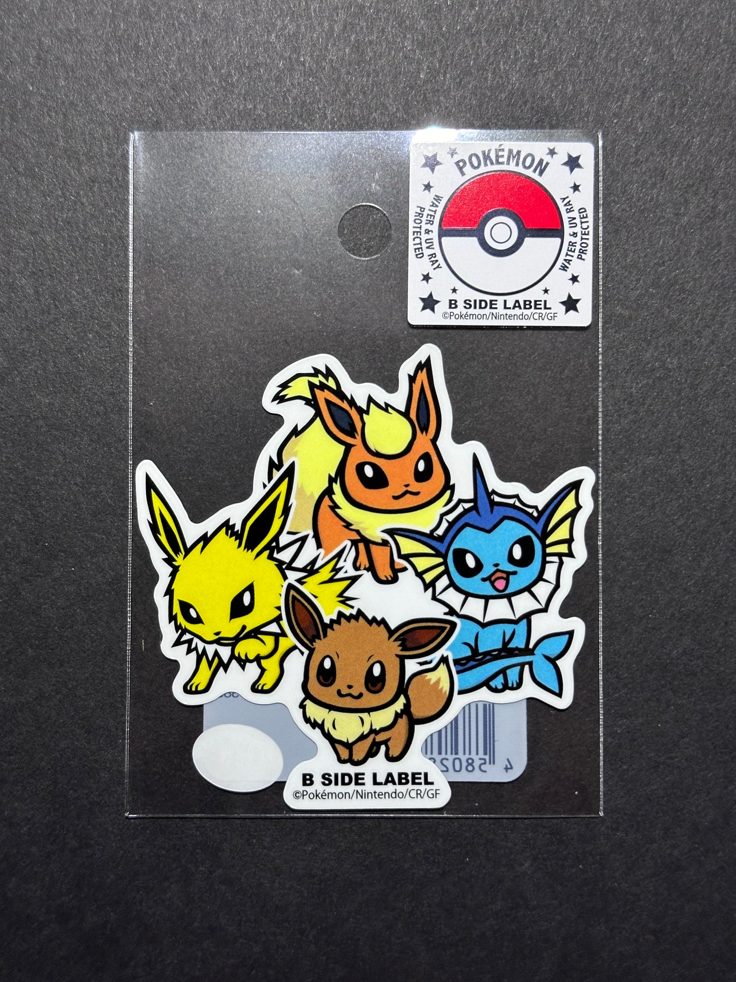 Pokémon - Eevee, Jolteon, Flareon & Vaporeon - B-Side Label Collab Sticker