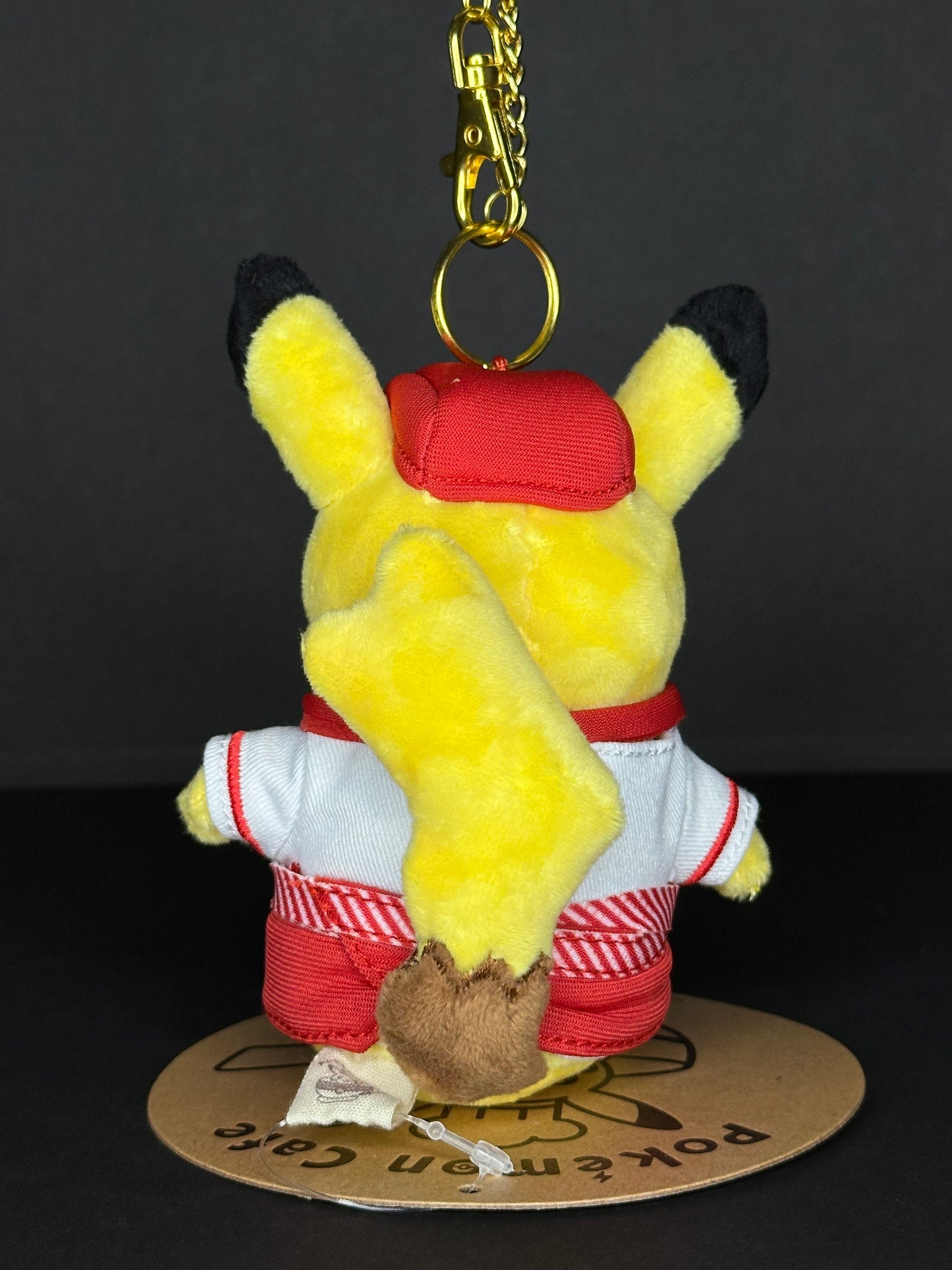 Pokémon Cafe - Waitress Pikachu Mascot Plush Keychain