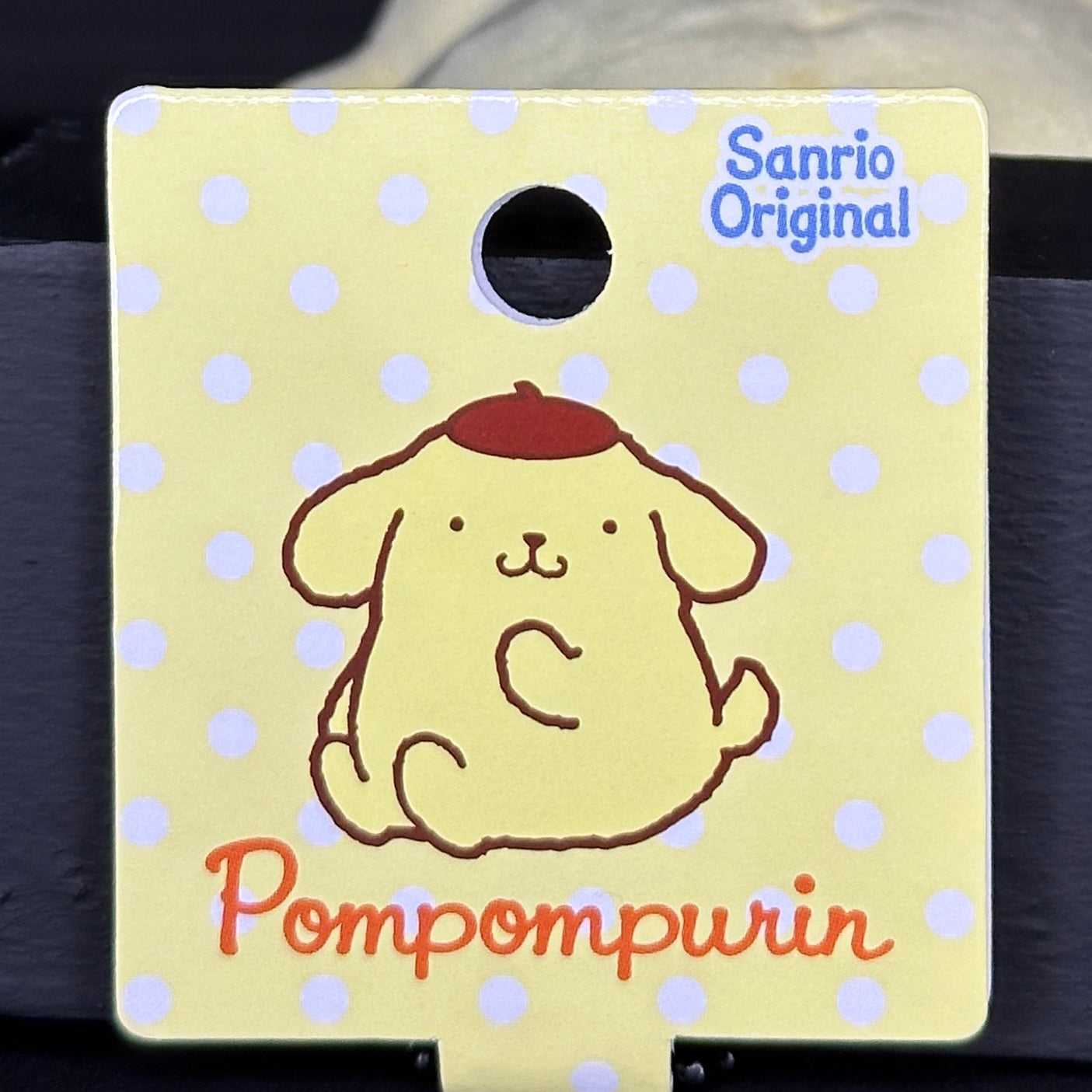 Sanrio Original Pompompurin Mascot Plush Keychain