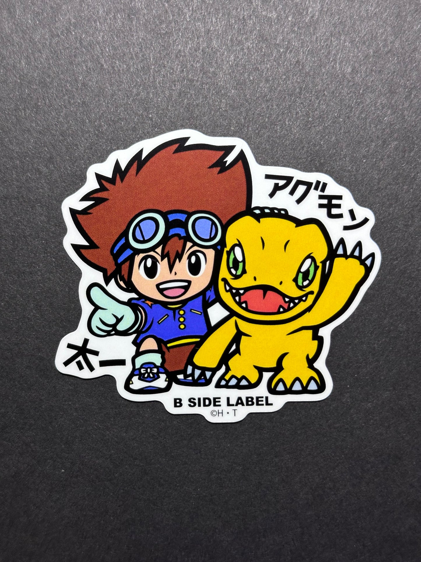 Digimon Adventure - Taichi & Agumon - B-Side Label Collab Sticker