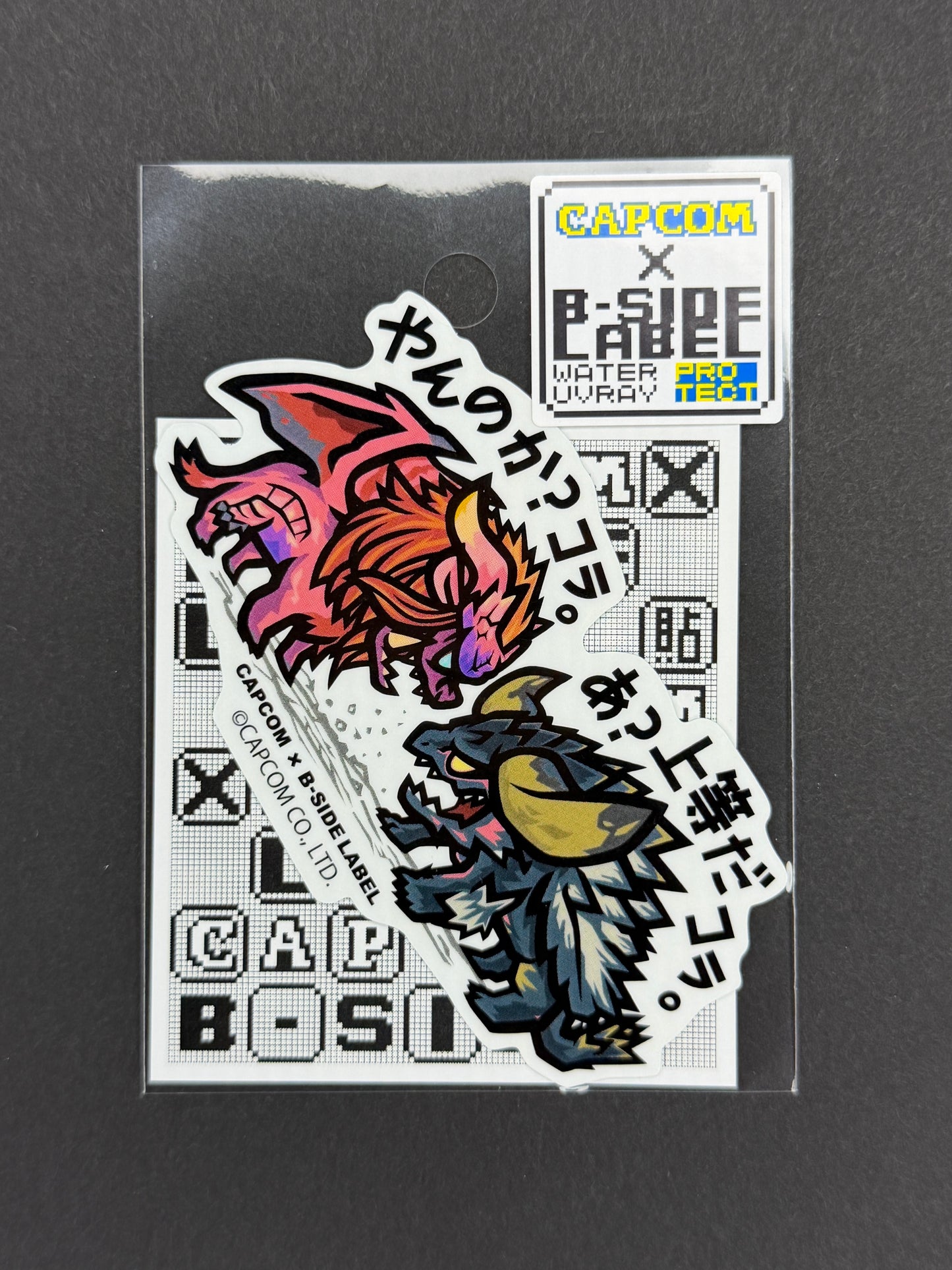B-SIDE LABEL Collab Sticker - Capcom - Monster Hunter - Teostra & Nergigante