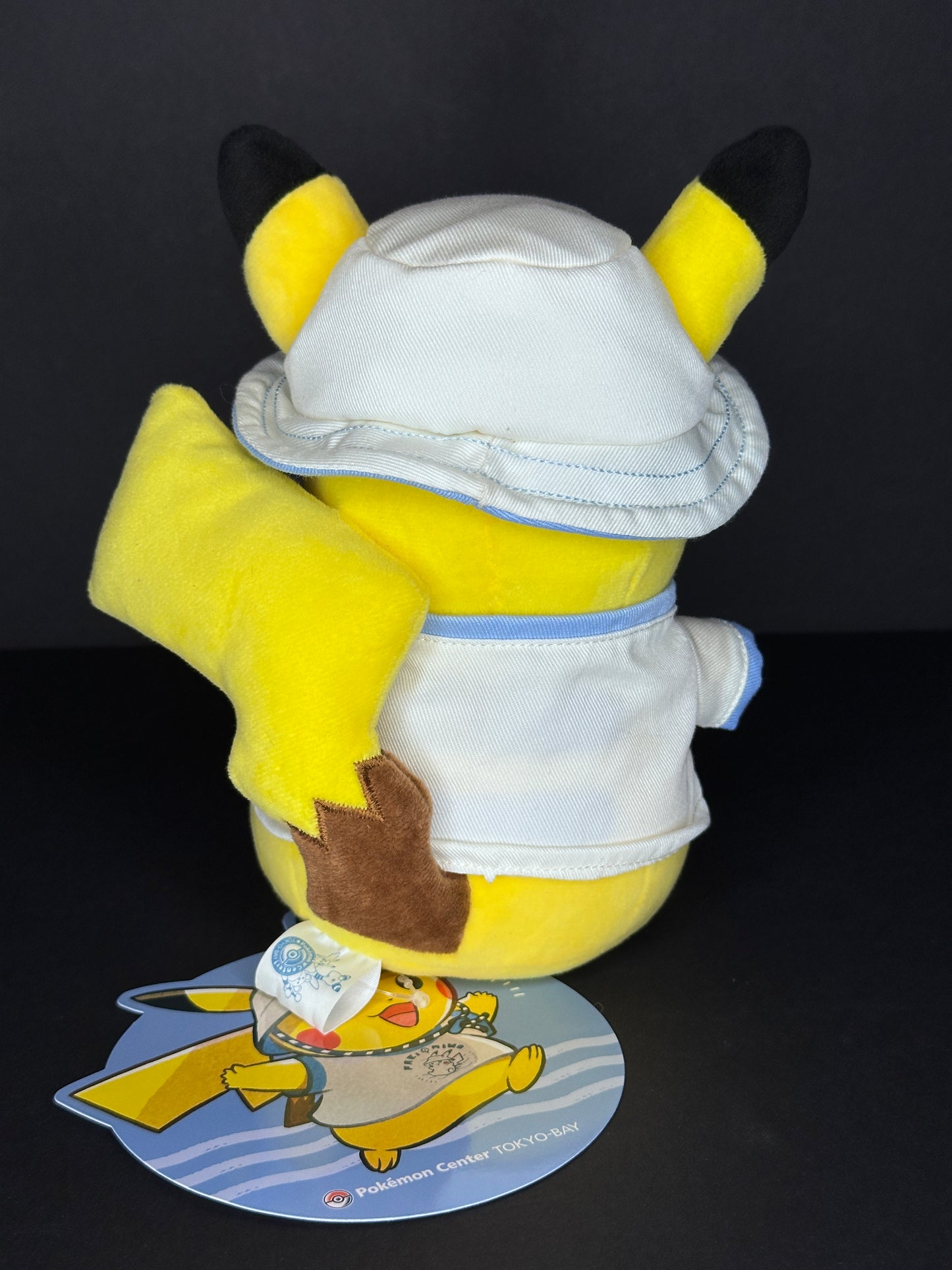 Pikachu with PIKA PIKA BAY Shirt and Hat Plush - Pokémon Center Tokyo Bay Exclusive