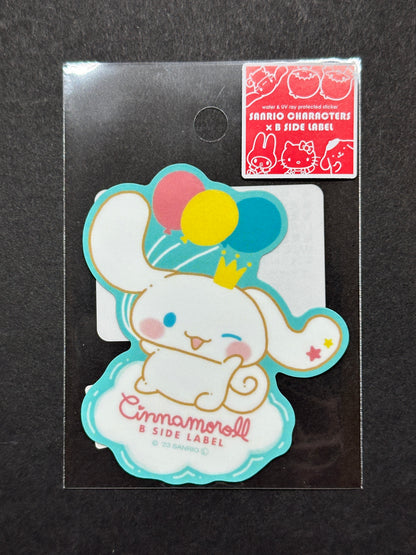 Sanrio Characters - Cinnamoroll with Balloons - B-Side Label Collab Sticker