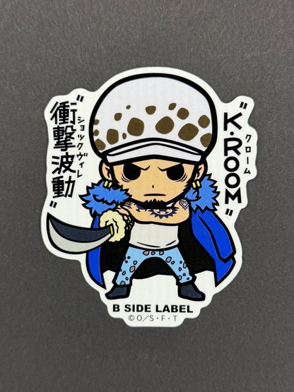 B-SIDE LABEL Collab Sticker - One Piece - Trafalgar Law (Raid on Onigashima - "KROOM Shock Wille")