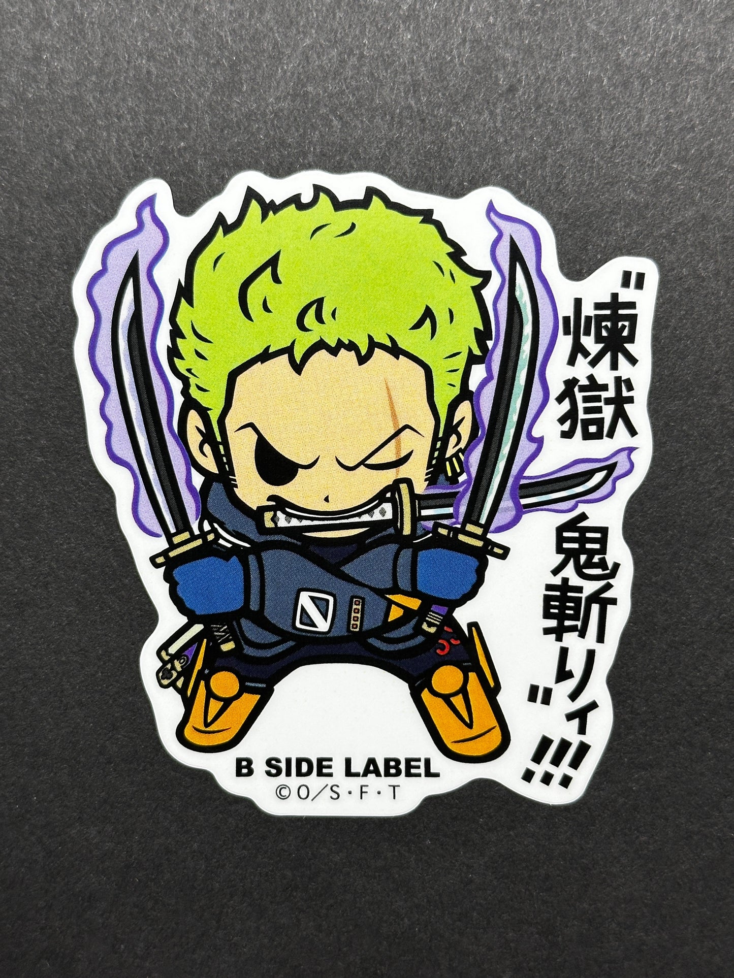 One Piece - Roronoa Zoro (Egghead - 3 Sword Style) - B-Side Label Collab Sticker