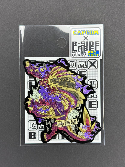 B-SIDE LABEL Collab Sticker - Capcom - Monster Hunter - Magnamalo (Ukiyo-e)