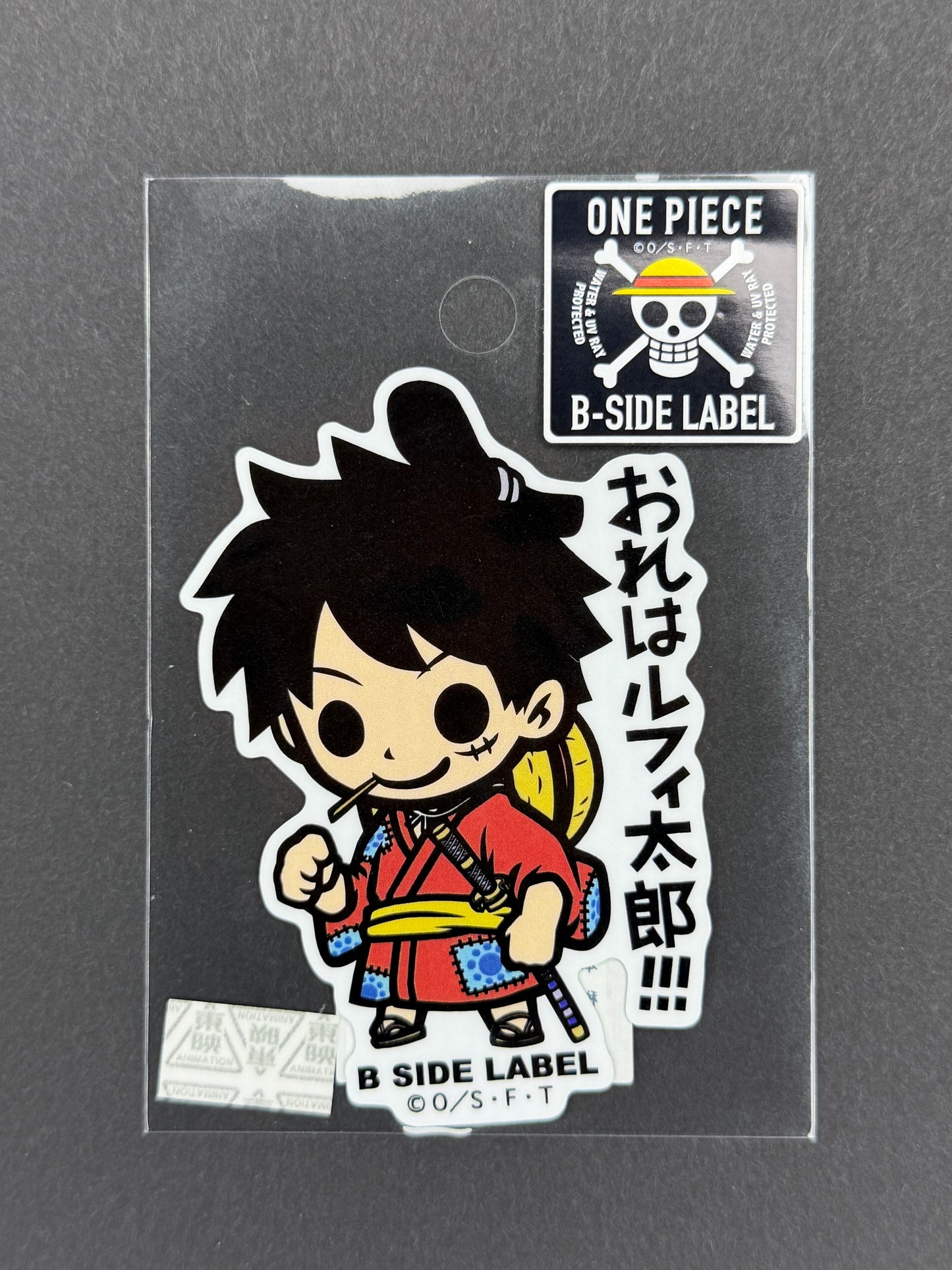 B-SIDE LABEL Collab Sticker - One Piece - Luffy-taro