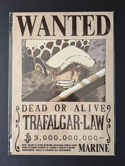 One Piece - Navy Issued Official Wanted Poster - Trafalgar Law (3 Billion)