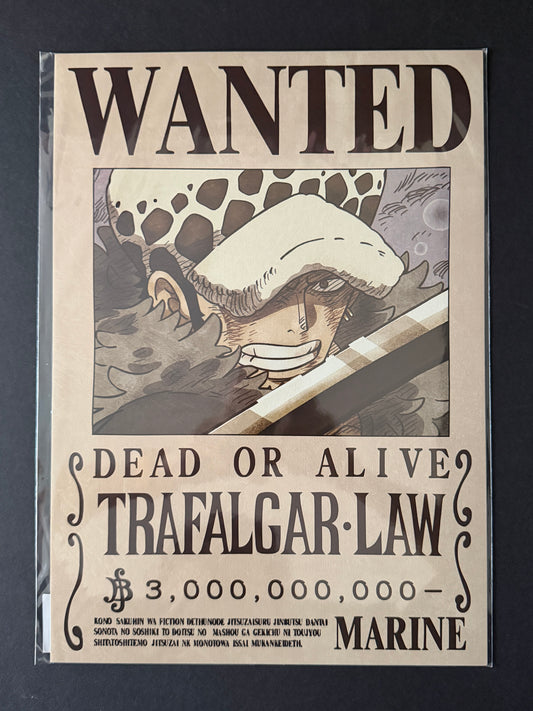 One Piece - Navy Issued Official Wanted Poster - Trafalgar Law (3 Billion)