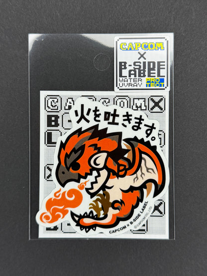 B-SIDE LABEL Collab Sticker - Capcom - Monster Hunter - Rathalos