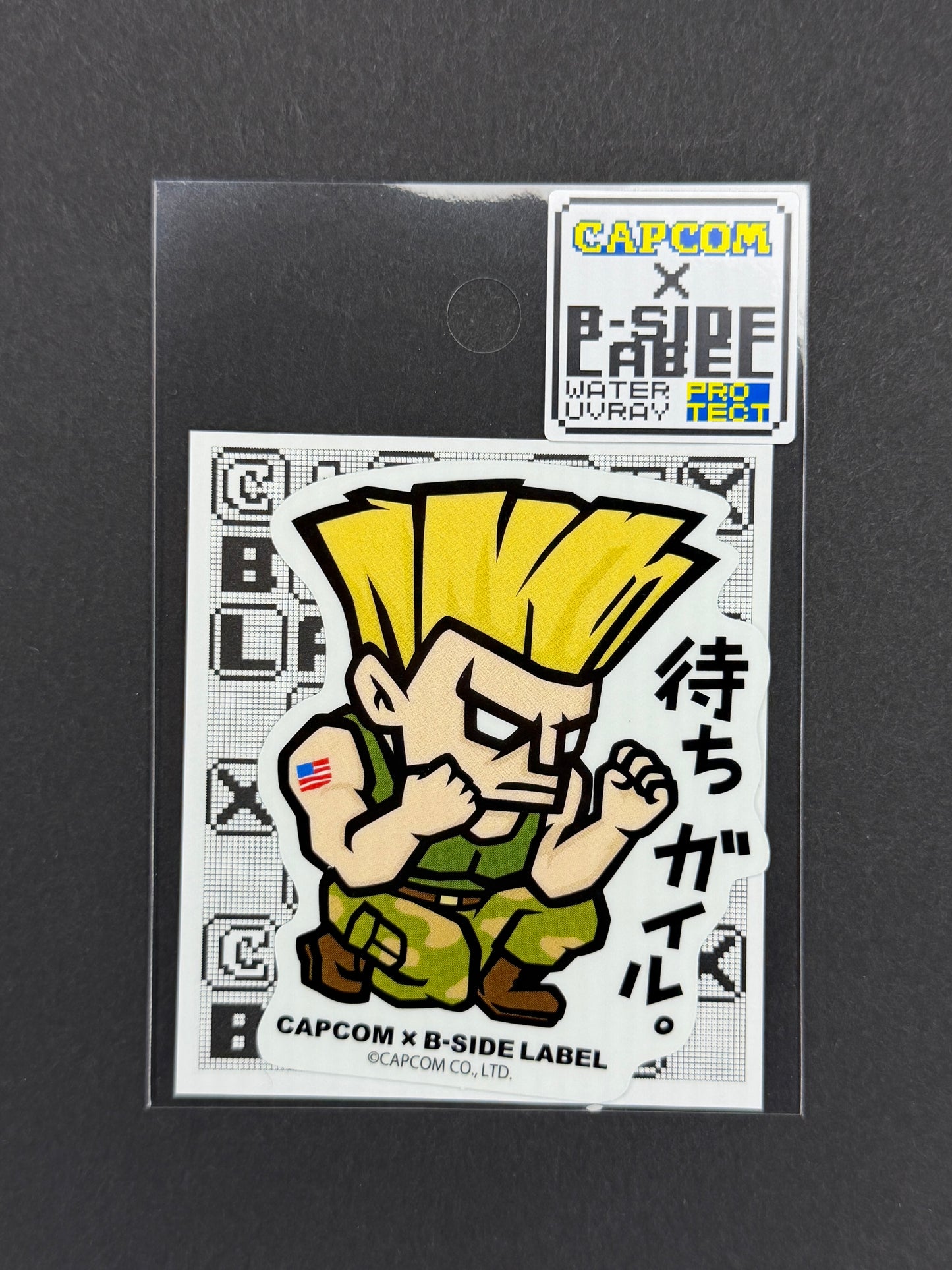 B-SIDE LABEL Collab Sticker - Capcom - Street Fighter - Guile