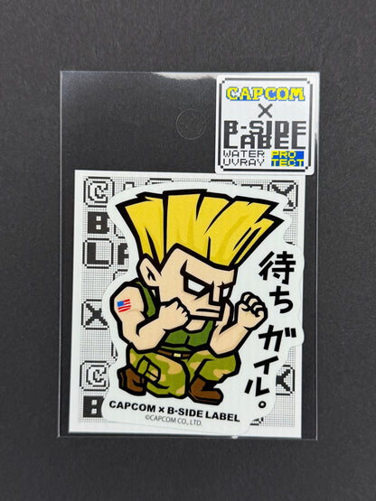 B-SIDE LABEL Collab Sticker - Capcom - Street Fighter - Guile
