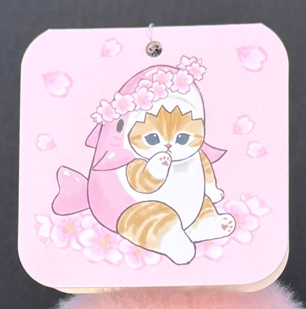 Mofusand Shark Cat Plush Mascot (Sakura Pink)