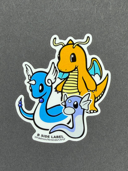 Pokémon - Dratini, Dragonair & Dragonite - B-Side Label Collab Sticker