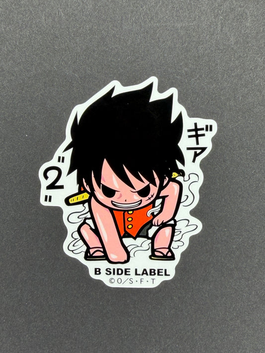 One Piece - Monkey D. Luffy (Gear 2 Steaming) - B-Side Label Collab Sticker