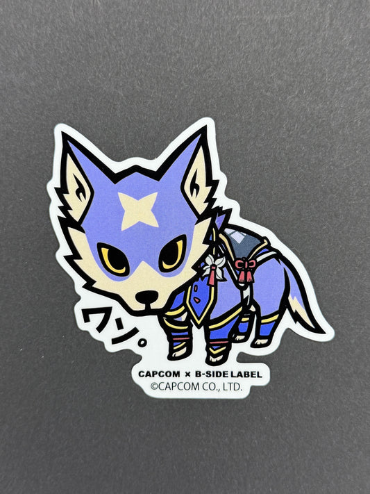 B-SIDE LABEL Collab Sticker - Capcom - Monster Hunter - Palamute