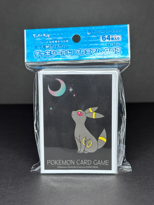 Pokémon Center - Pokémon Card Game Deck Shield Premium Gloss - Moonlight and Umbreon (White)