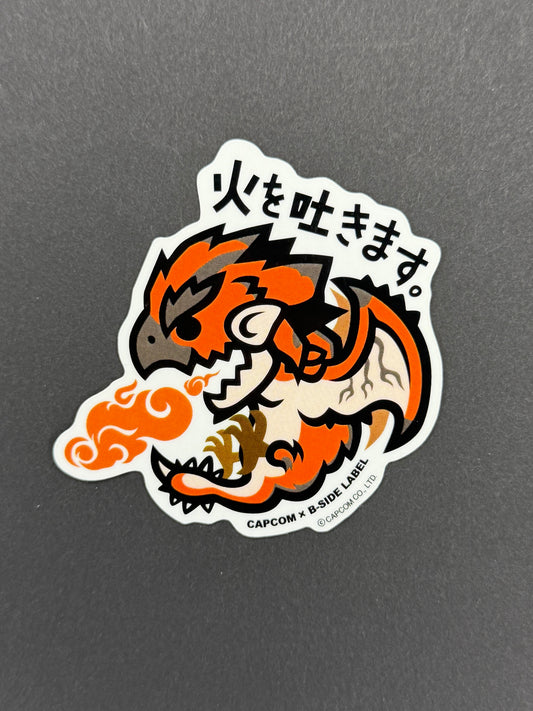 B-SIDE LABEL Collab Sticker - Capcom - Monster Hunter - Rathalos