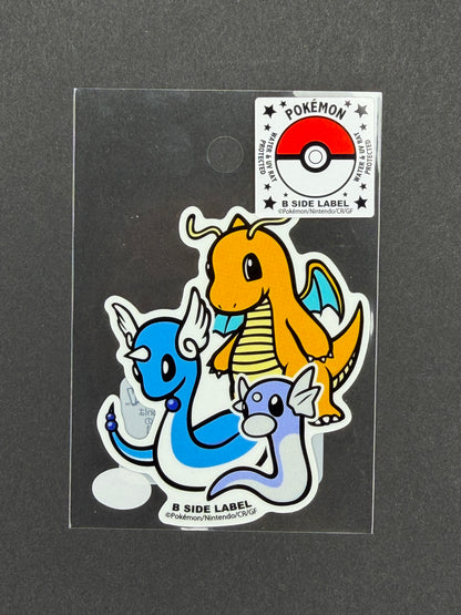 Pokémon - Dratini, Dragonair & Dragonite - B-Side Label Collab Sticker