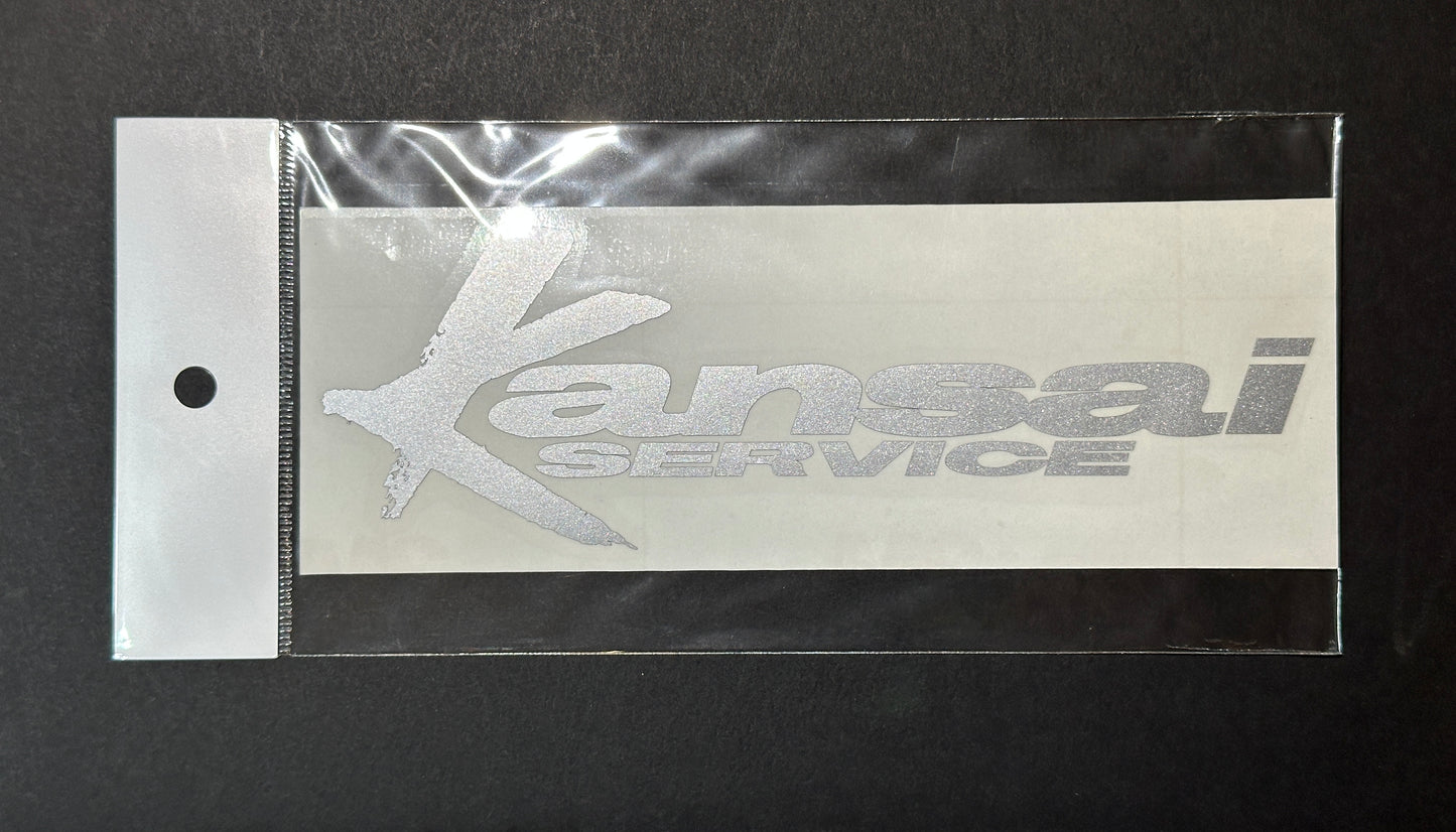 HKS Kansai Service Medium Decal - Silver