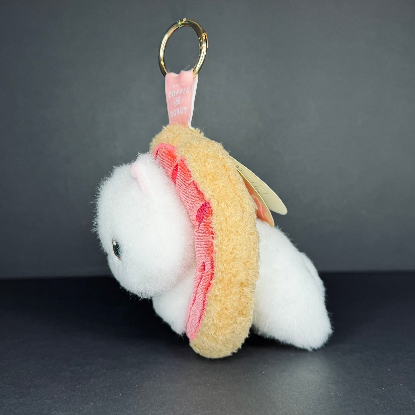 Mofusand Coffee And Donuts Mascot Keyring - Berry Berry Donut