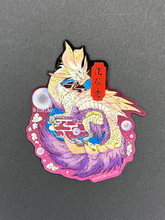 B-SIDE LABEL Collab Sticker - Capcom - Monster Hunter - Mizutsune (Ukiyo-e)