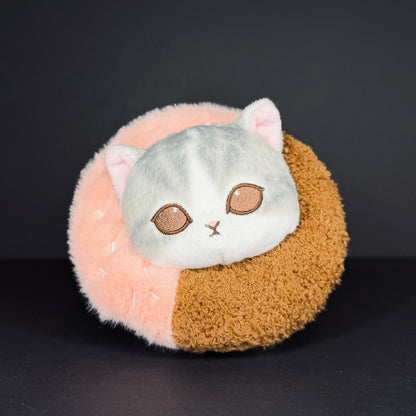 Mofusand Coffee And Donuts Mascot Plush - Strawberry Chocolate Donut