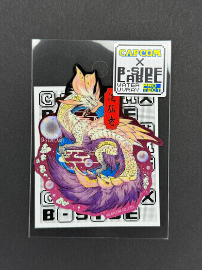 B-SIDE LABEL Collab Sticker - Capcom - Monster Hunter - Mizutsune (Ukiyo-e)