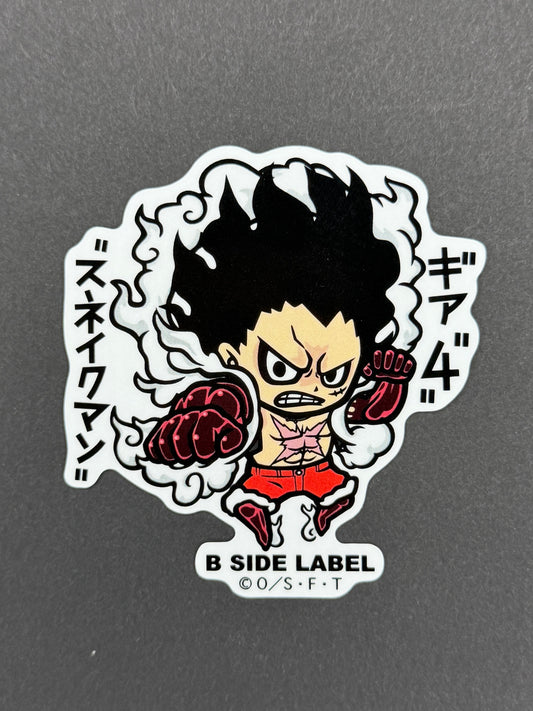 B-SIDE LABEL Collab Sticker - One Piece - Monkey D. Luffy (Gear 4 Snakeman)