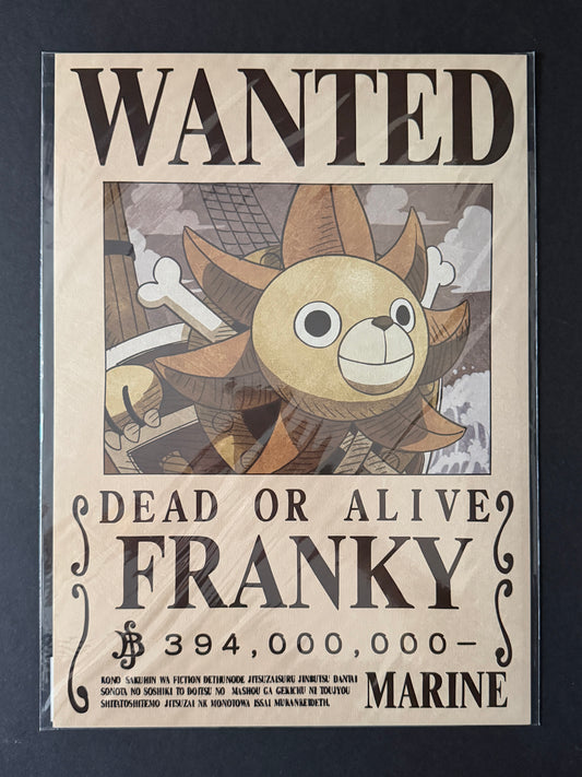 One Piece - Navy Issued Official Wanted Poster - Franky (394 Million)