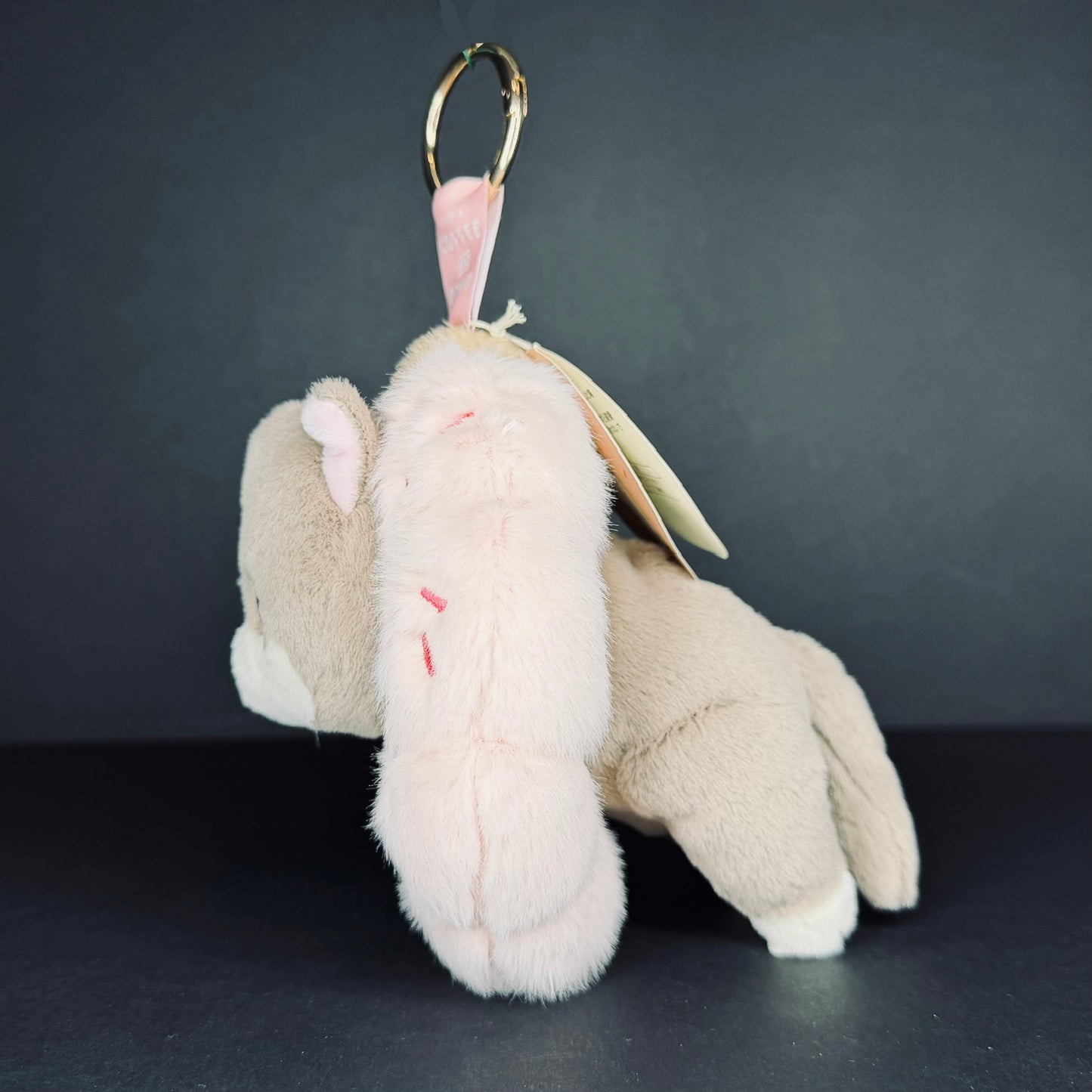 Mofusand Coffee And Donuts Mascot Keyring - Strawberry Cruller