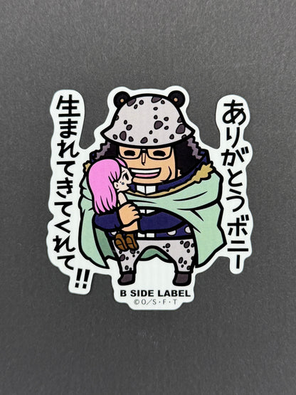 B-SIDE LABEL Collab Sticker - One Piece - Kuma & Bonney