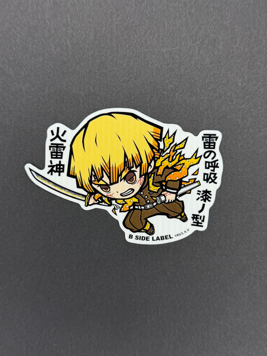 B-SIDE LABEL Collab Sticker - Demon Slayer - Zenitsu (Infinity Castle)