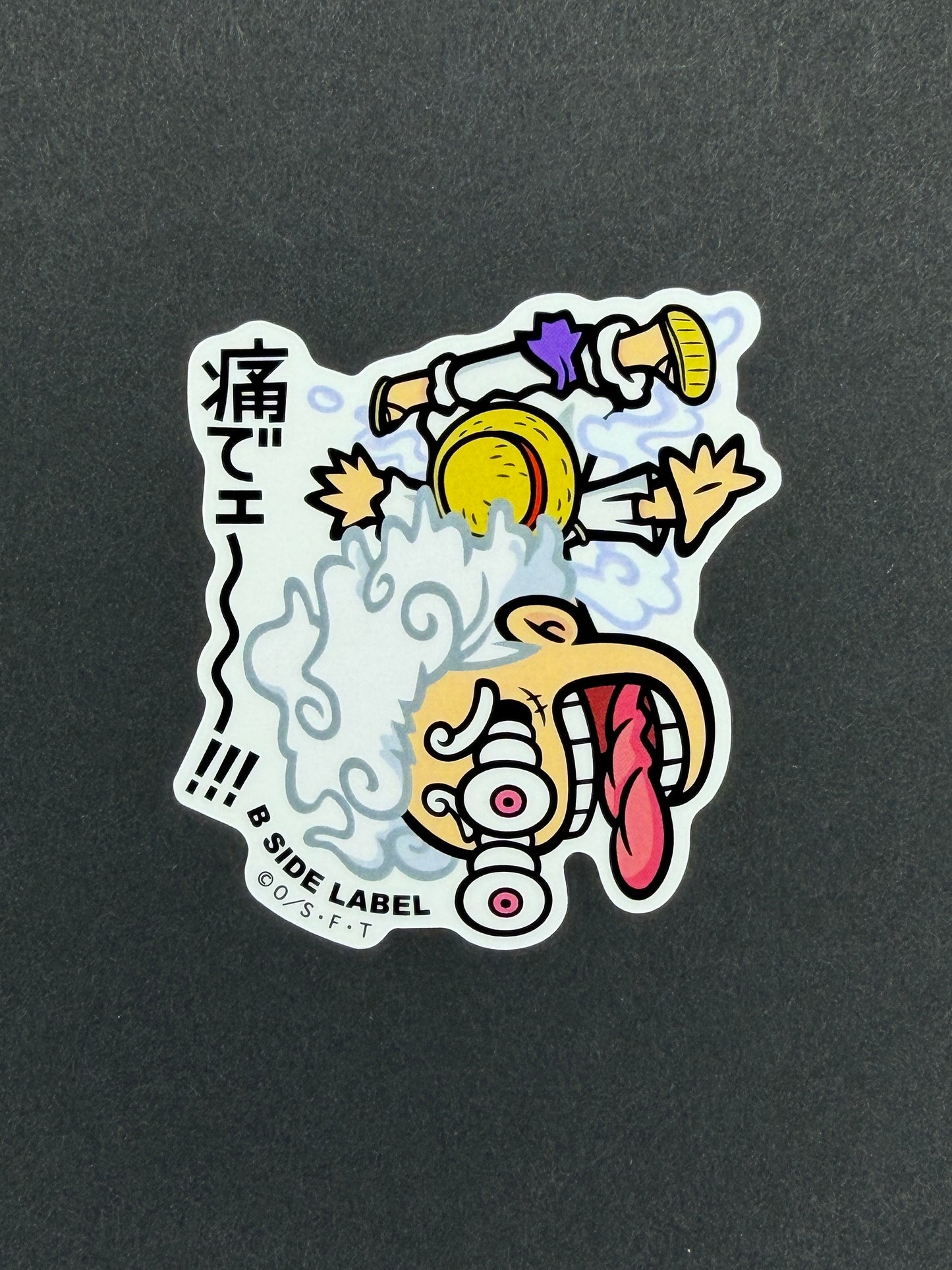 One Piece - Monkey D. Luffy (Gear 5 - "It Hurts!!!") - B-Side Label Collab Sticker