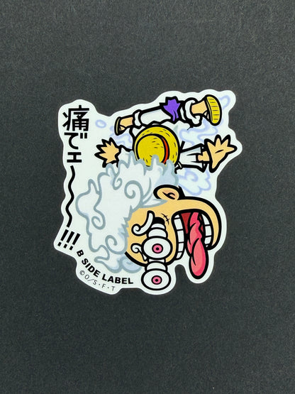 One Piece - Monkey D. Luffy (Gear 5 - "It Hurts!!!") - B-Side Label Collab Sticker