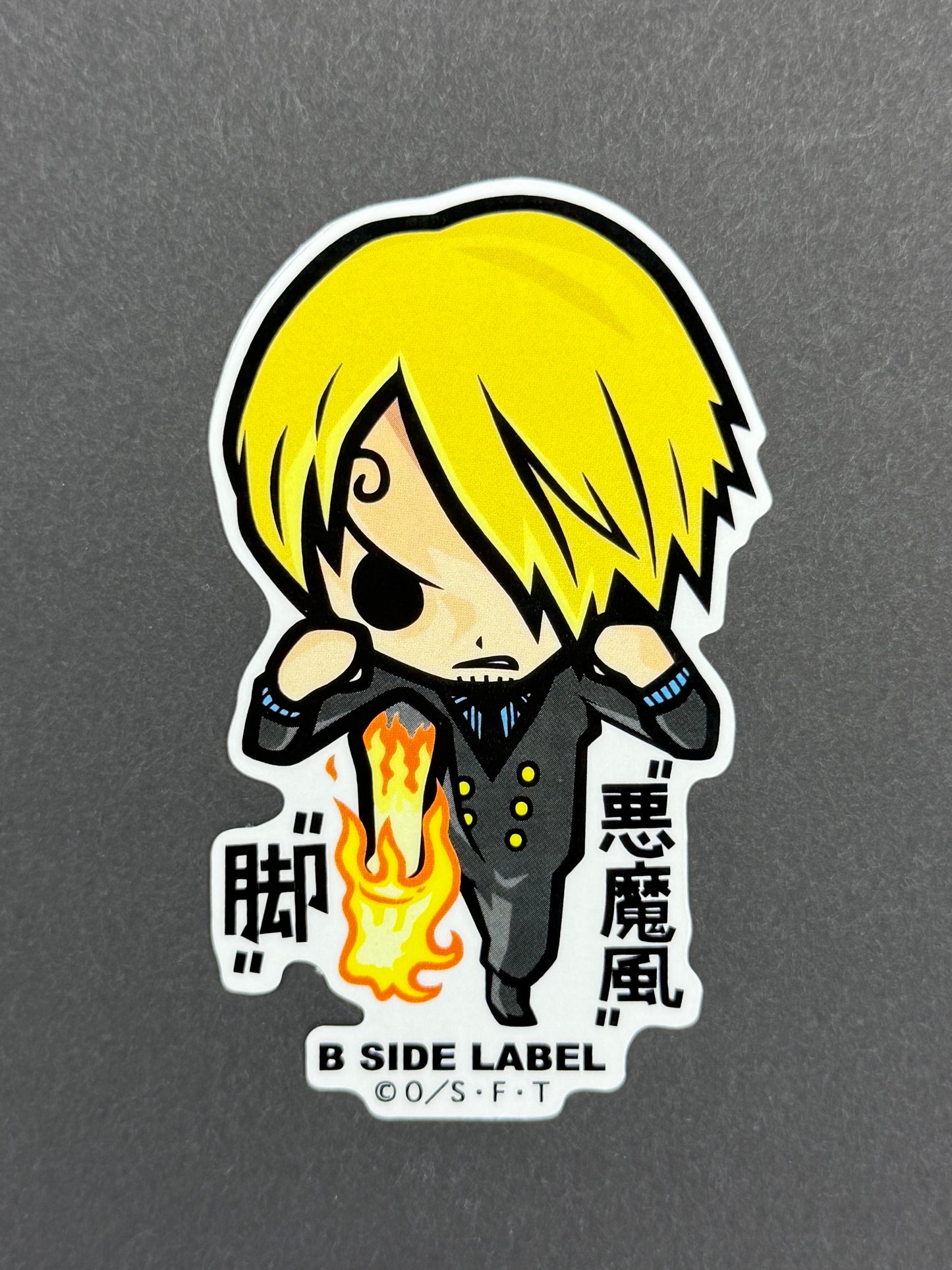 B-SIDE LABEL Collab Sticker - One Piece - Sanji (Romance Dawn - Diable Jambe)