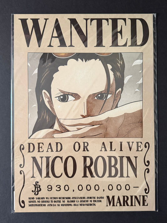 One Piece - Navy Issued Official Wanted Poster - Nico Robin (930 Million)