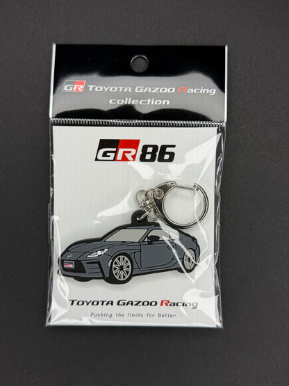 Toyota Gazoo Racing Collection GR86 Rubber Keyholder - Grey