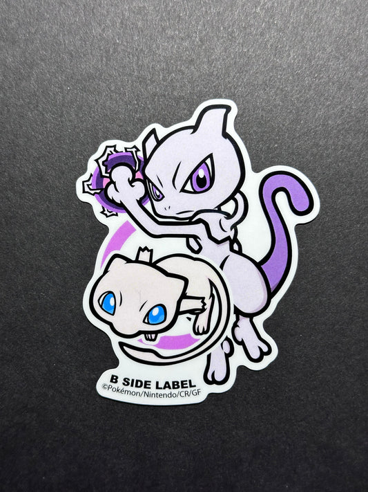 Pokémon - Mew & Mewtwo - B-Side Label Collab Sticker