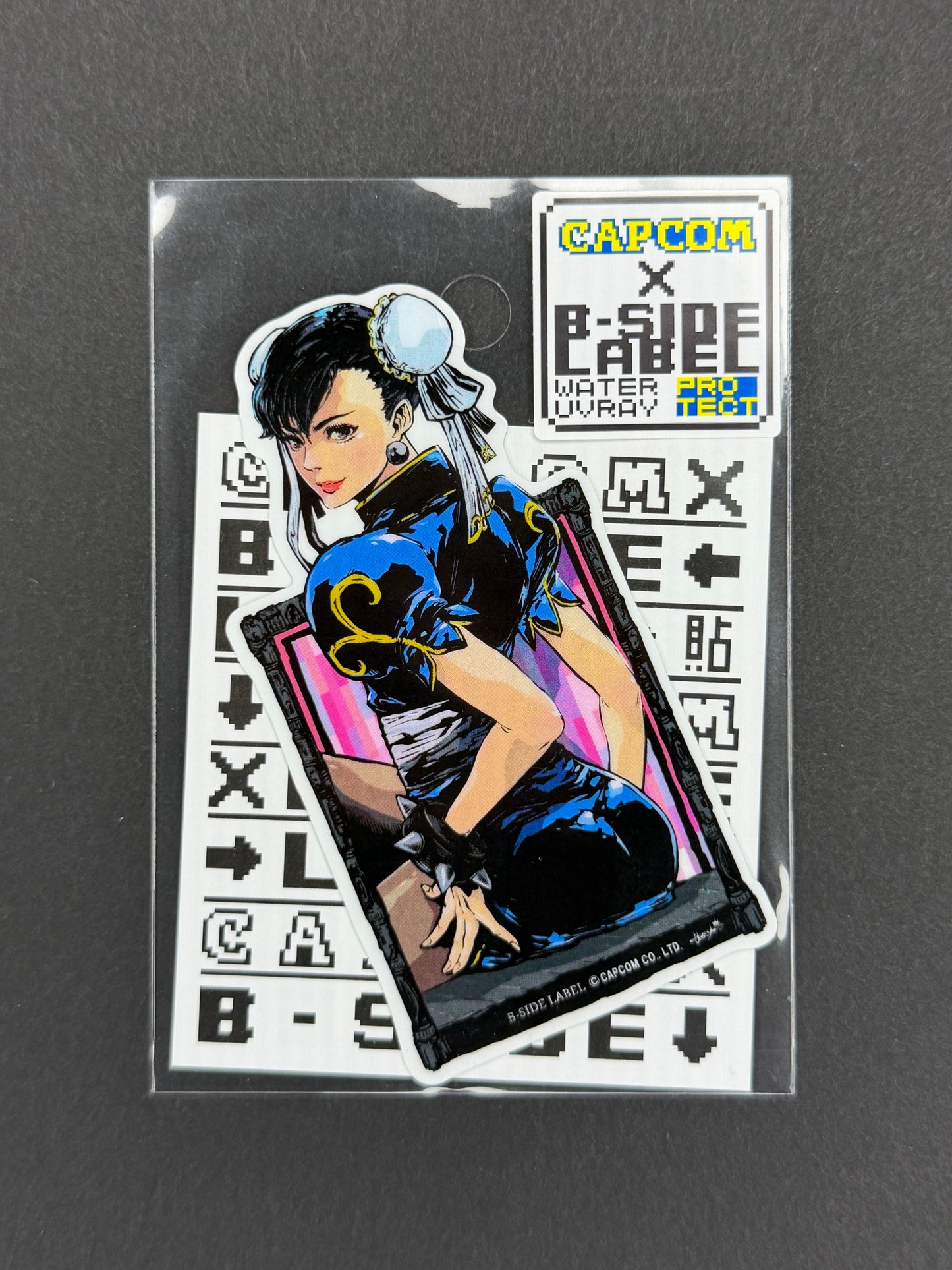 B-SIDE LABEL Collab Sticker - Capcom - Street Fighter - Chun Li (Side View)