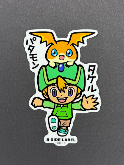 B-SIDE LABEL Collab Sticker - Digimon Adventure - Takeru & Patamon