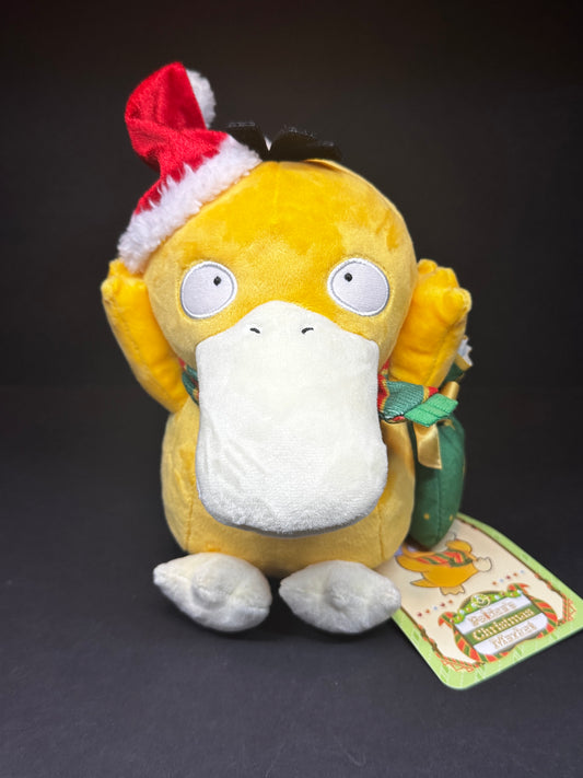 Pokemon Paldea's Christmas Market Psyduck with Santa Hat Plush