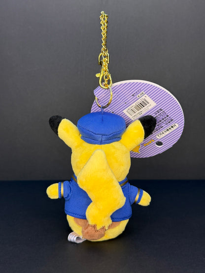 Station Chief Pikachu Mascot Plush Keychain - Pokémon Store Tokyo Station Exclusive