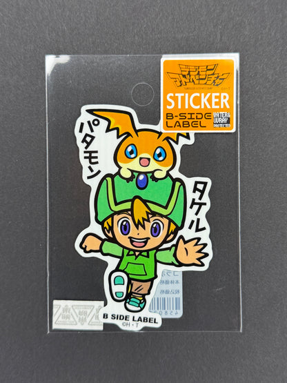 B-SIDE LABEL Collab Sticker - Digimon Adventure - Takeru & Patamon