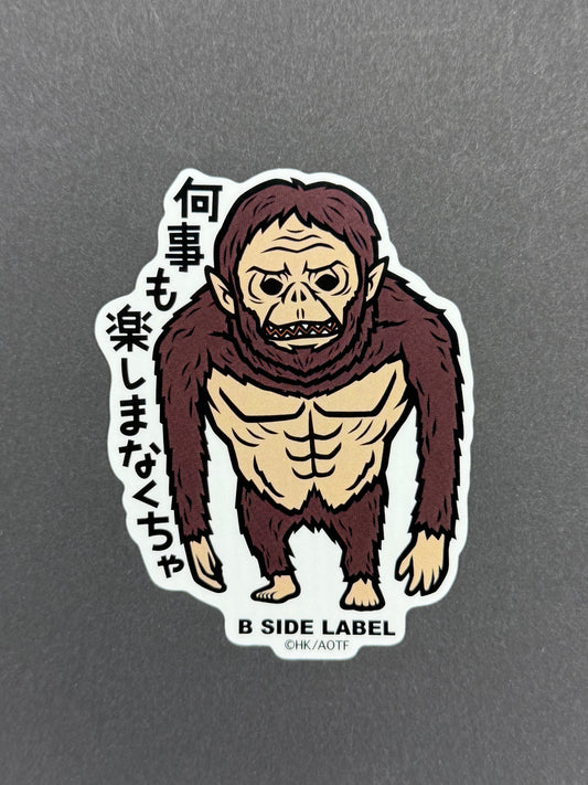 B-SIDE LABEL Collab Sticker - Attack on Titan - Beast Titan